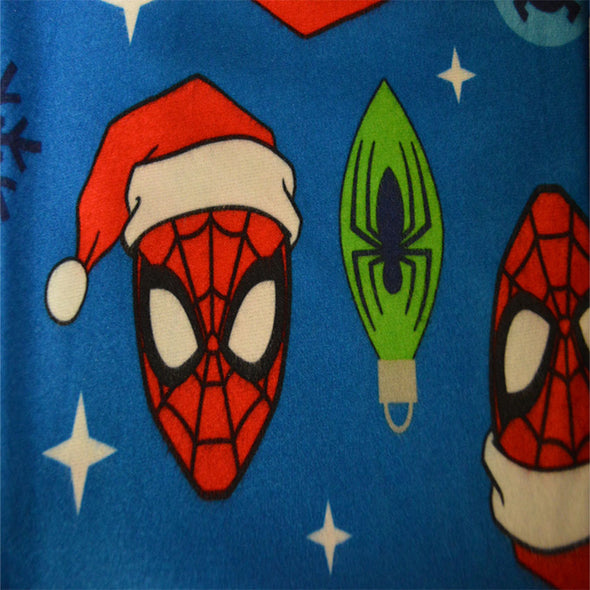 Spiderman Santa Christmas Traditional Style Flannel Pajama
