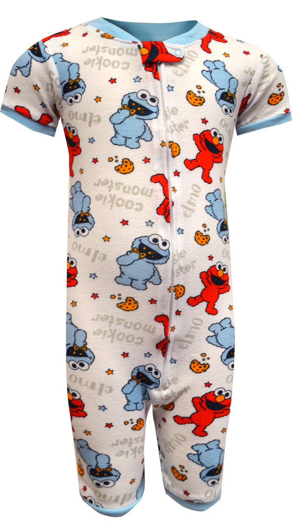 Sesame Street Cookie Monster Cotton Infant One Piece Pajamas