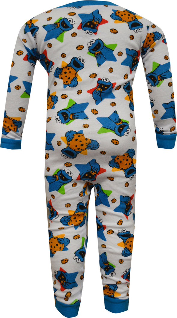 Sesame Street Cookie Monster Cotton One Piece Infant Pajamas