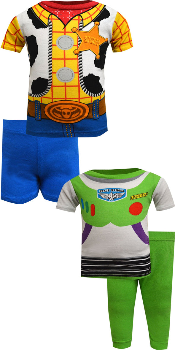 Toy Story Buzz Lightyear and Woody Infant Cotton 4 Pc Pajamas