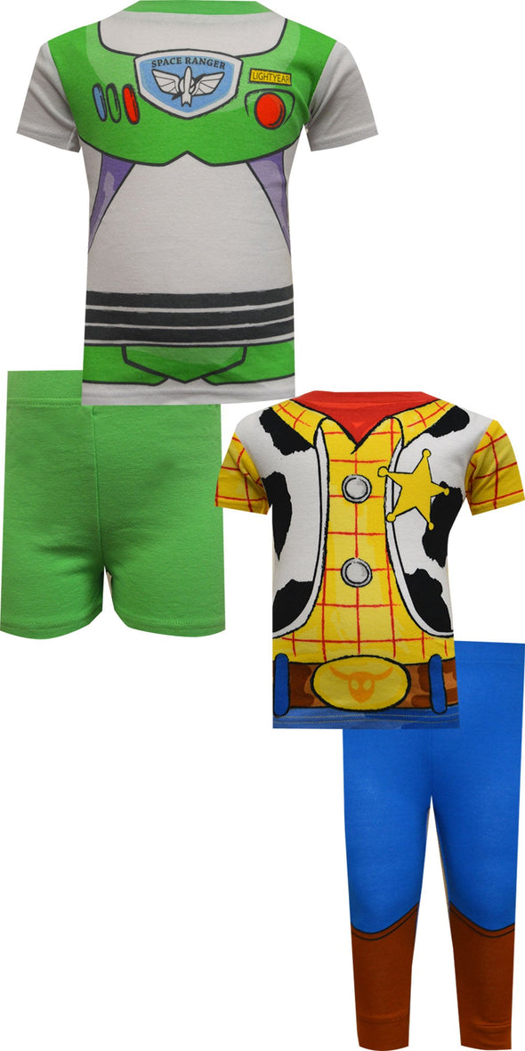 Toy Story Buzz Lightyear and Woody Toddler Cotton 4 Pc Pajamas