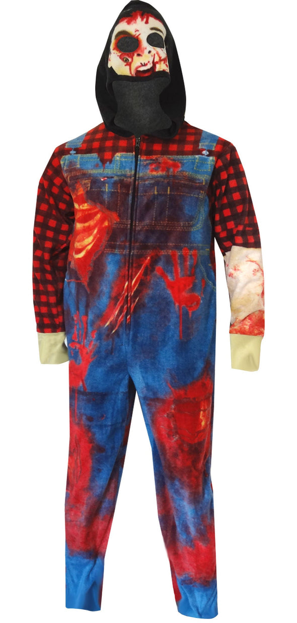 Zombie Farmer Costume Onesie Union Suit Pajama