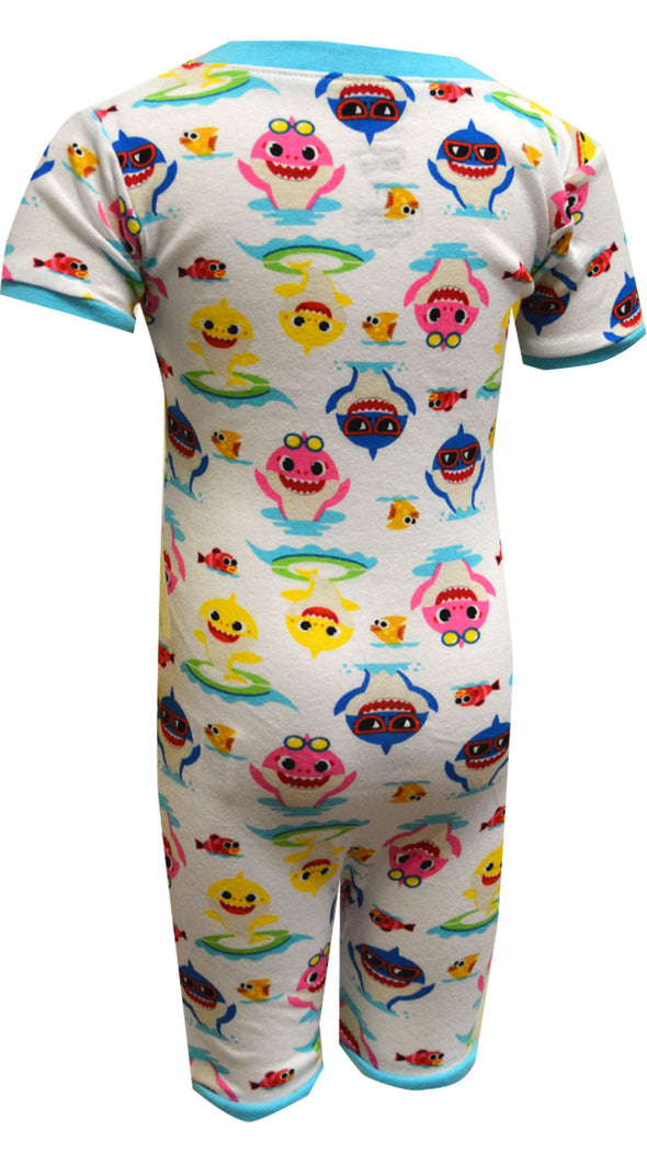 Baby Shark Water Fun Cotton Infant Sleeper One Piece Pajamas