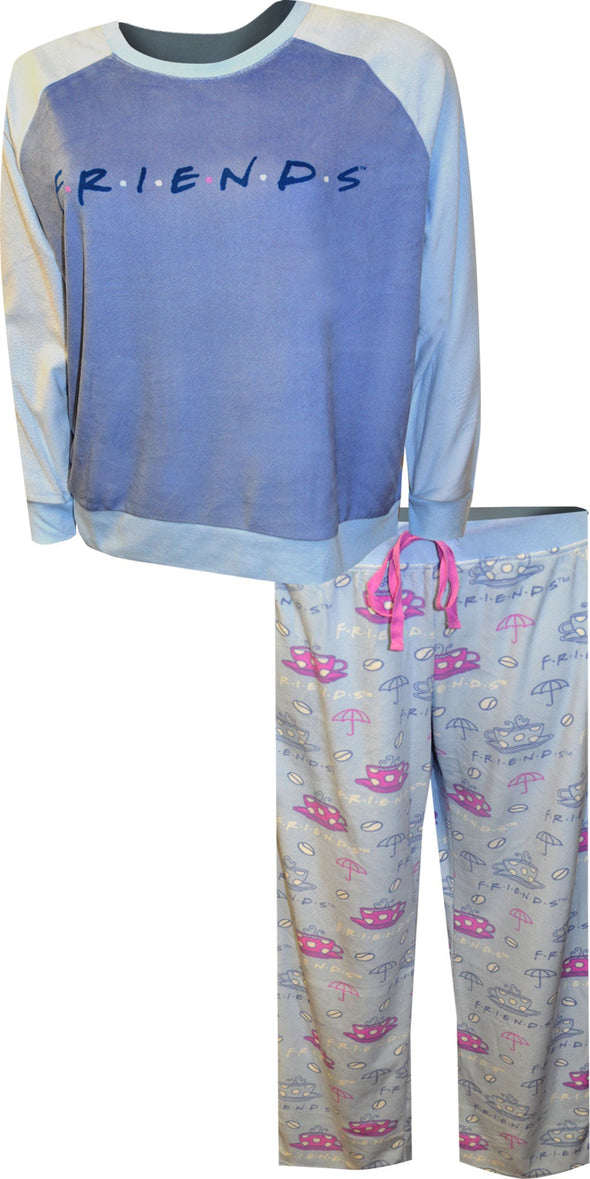 Friends Central Perk Minky Soft Velour Ladies Lounging Pajama
