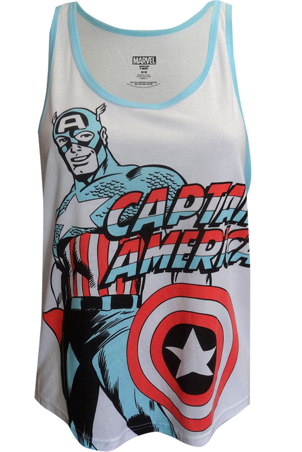 Marvel Comics Classic Comic Art Captain America Tank Top