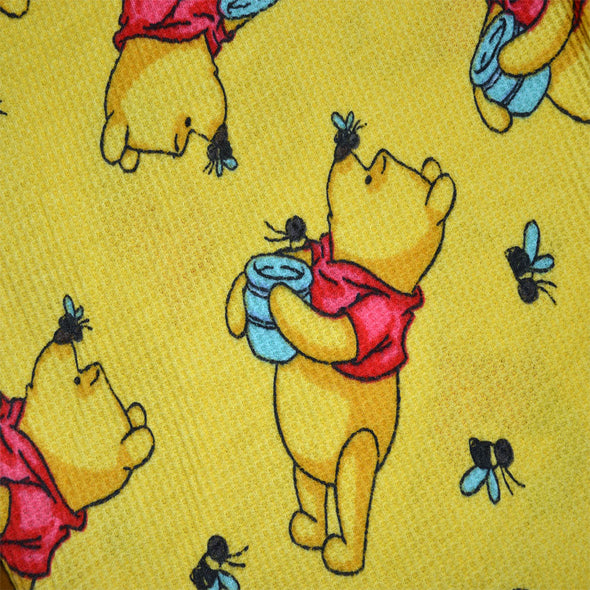 Disney Winnie the Pooh Waffle Knit Junior Cut Jogger Pajamas