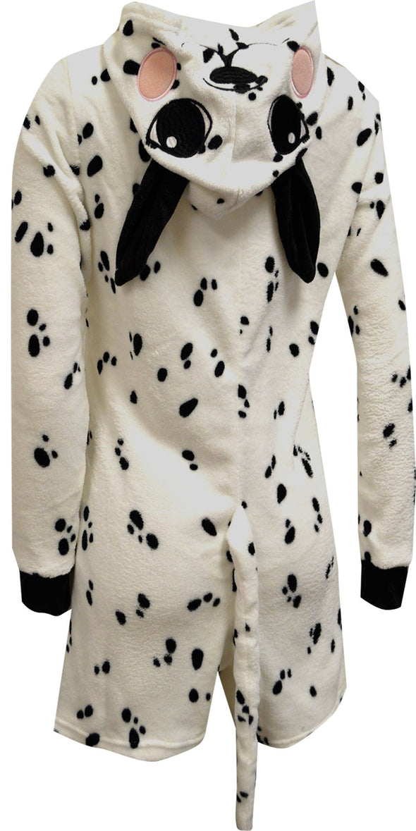 Plush Dalmatian Hooded Romper Onesie Pajama