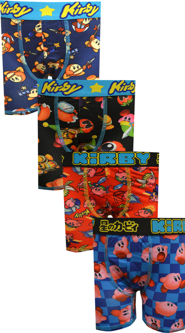 Nintendo Kirby 4 Pack Athletic Boys Boxer Briefs