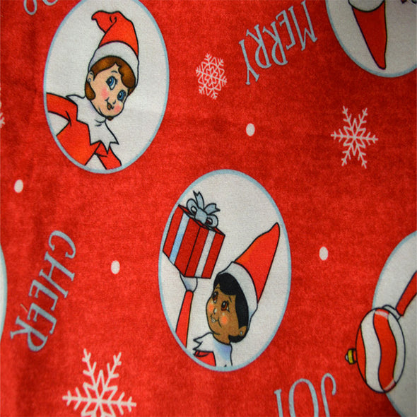 Elf on the Shelf Red Flannel Nightgown with Matching Doll Gown