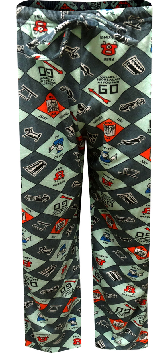 Monopoly Board and Game Pieces Silky Fleece Lounge Pants