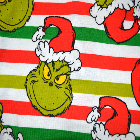 Dr Seuss Grinch Festive Stripes Infant Onesie Pajama