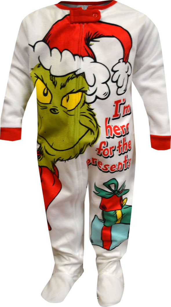 Dr Seuss Grinch Fleece Sleeper Infant Footie Pajamas