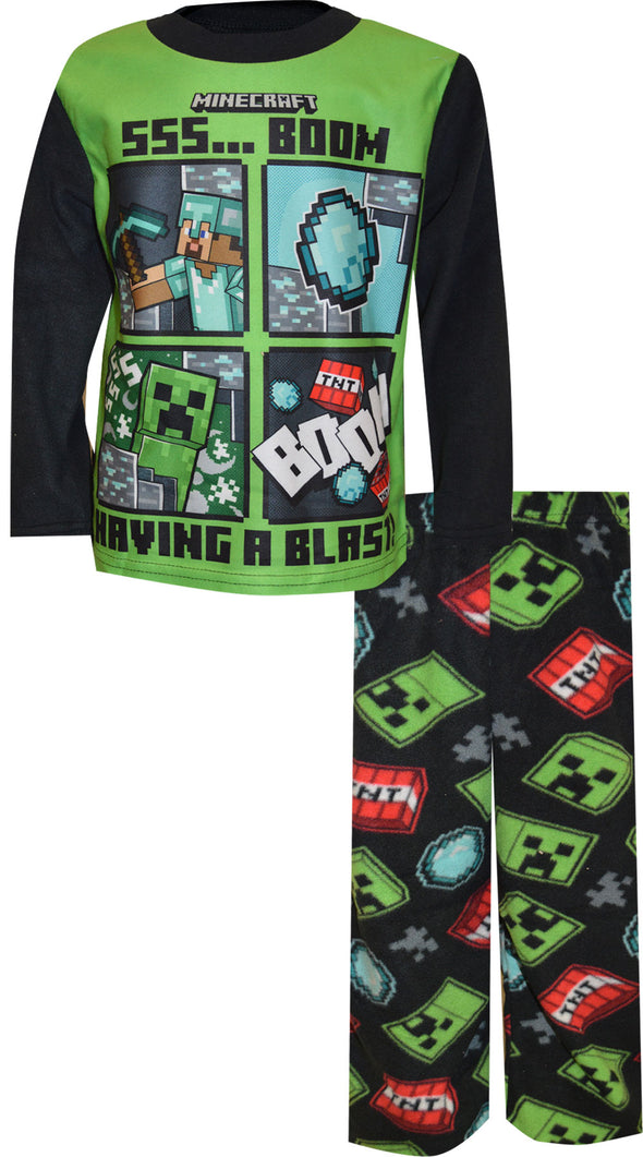 Minecraft Having a Blast Fleece Pajama