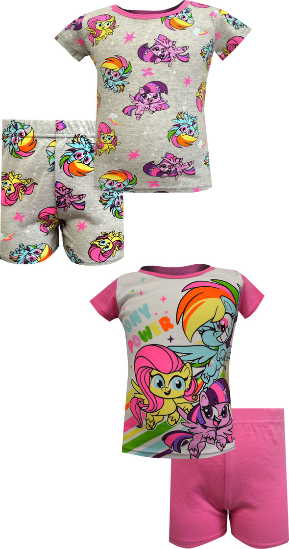 My Little Pony Pink Pony Power 4 Piece Cotton Shortie Pajama