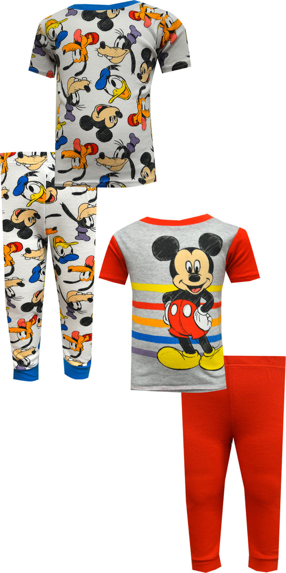 Disney Jr Mickey Mouse and His Pals 4pc Toddler Cotton Pajamas