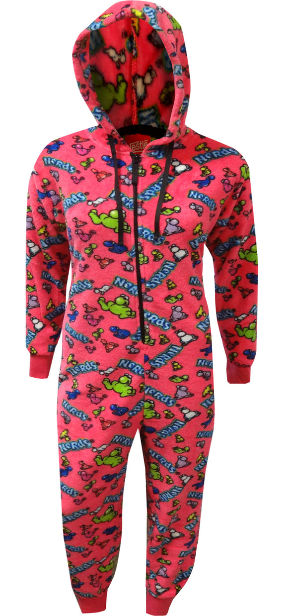 Gotta Love Nerds Candy Plush One Piece Pajamas