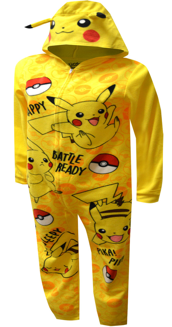Pokemon Pikachu Blanket Sleeper Hooded Pajama