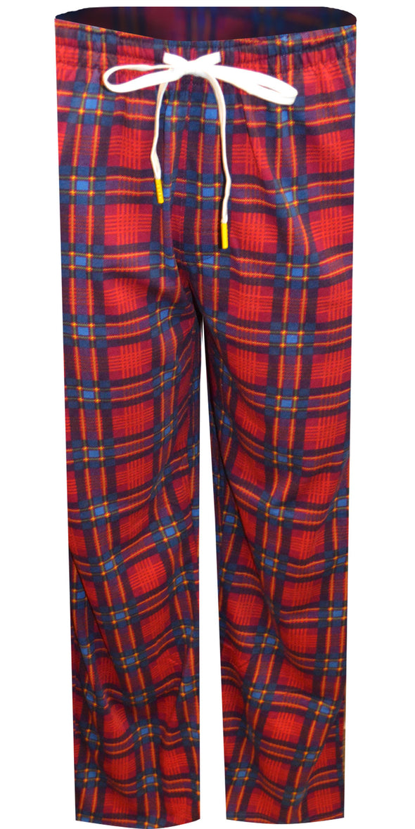 Joe Boxer Loungewear Red Plaid Cotton Blend Loungepants